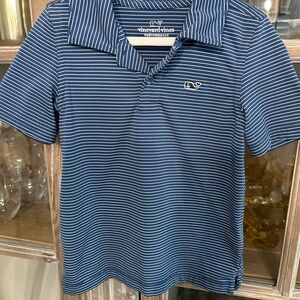 Vineyard Vines Toddler Boy Blue and White Striped Shirt